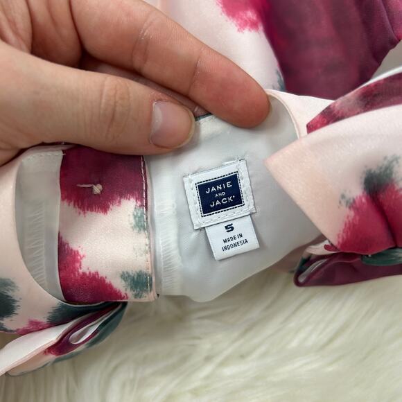 JANIE AND JACK Floral Peplum Top Girls Size 5 Christmas Holiday Easter Fancy - Picture 4 of 5